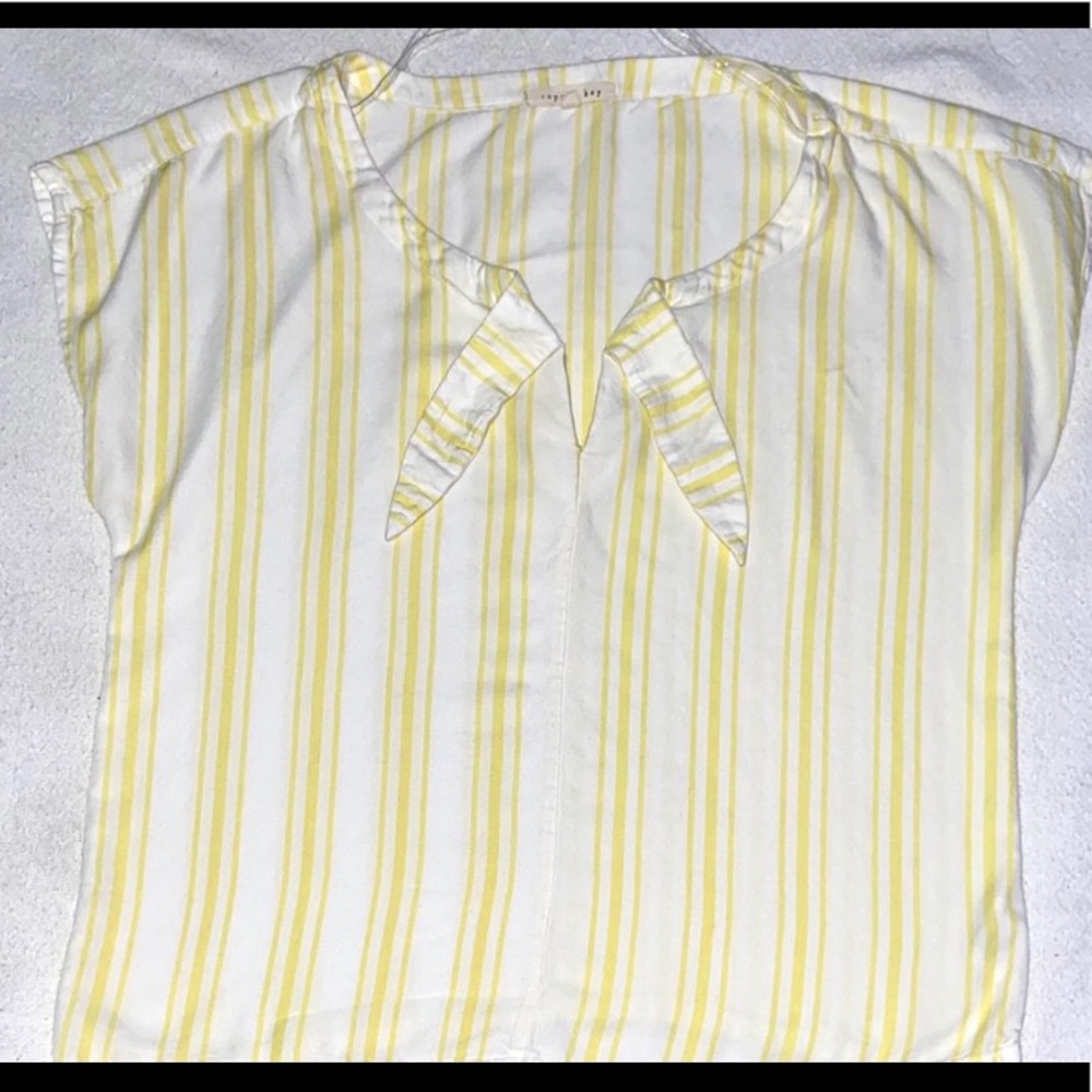 Bright Yellow Striped Blouse✨